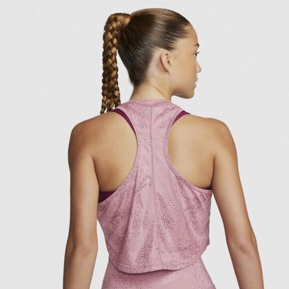Nike Pink Metallic Cropped Training Tank - Picture 5 of 8